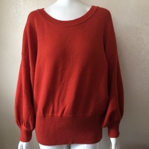 🔥Moth Pull Over Drop Shoulder Puff Sleeve Sweater